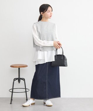 earth music&ecology ナローデニムスカート Indigo