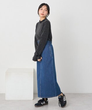 earth music&ecology ナローデニムスカート Medium Indigo