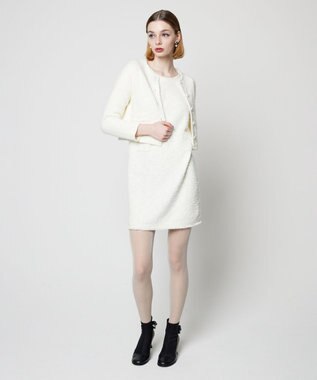 TOCCA 【洗える！】UNSNARL TWEED ドレス ホワイト系