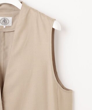 J.PRESS LADIES 【セットアップ対応・洗える・UVケア・速乾】 OXIJEWELストレッチ ジレ ベージュ系