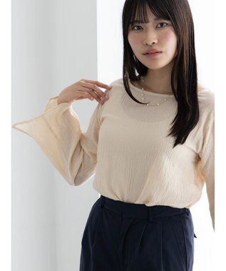 Te chichi クレープフレアスリーブブラウス【AOYAMA FASHION ASSOCIATION × Te chichi】