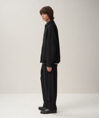 ATON MERINO COLLEGE FLANNEL | ワイドパンツ - UNISEX BLACK