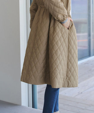 Tiaclasse 中綿キルティングコート ベージュ