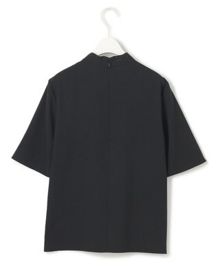 ICB L 【洗える】ストレッチジョーゼット ハイネックブラウス ブラック系