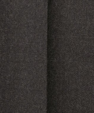 自由区 【洗える】ウォッシャブルハイカウントフラノ ストレートパンツ グレー系