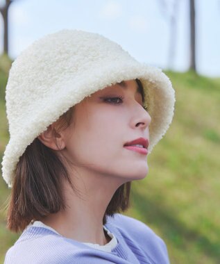 Tiaclasse ボアバケットハット アイボリー