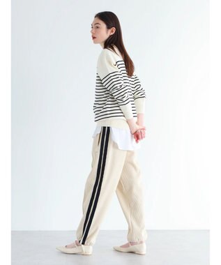 CRAFT STANDARD BOUTIQUE パネルボーダーニットプルオーバー White