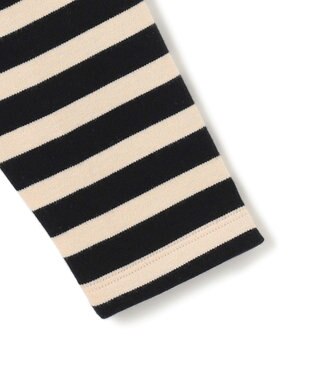 23区 【CanCam４月号掲載/洗える】Armor-lux スムース バックボタン ボーダー カットソー ブラック×ベージュ