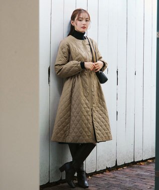 Tiaclasse 中綿キルティングコート ベージュ