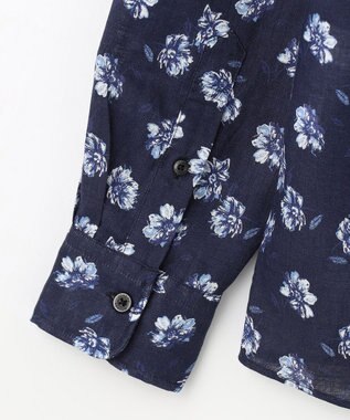 JOSEPH ABBOUD 【麻100％・軽い・涼しい】モイスチャー リネン シャツ ネイビー系6