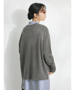 CRAFT STANDARD BOUTIQUE ミニ裏毛パウダー加工ＰＴ　Ｐ／Ｏ　Ｌ／Ｓ Charcoal Gray