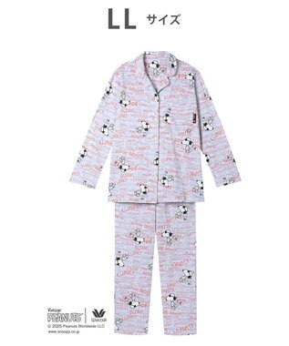 WACOAL ワコール_リラックス＆スリープ パジャマ 長袖 長ズボン オーガニックコットン100%(本体) PEANUTS スヌーピー レディース FDX552 /ワコール