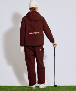 PW CIRCULUS 【撥水加工 / ストレッチ】【MEN】キルティング中綿ブルゾン ゴルフ ダークブラウン系