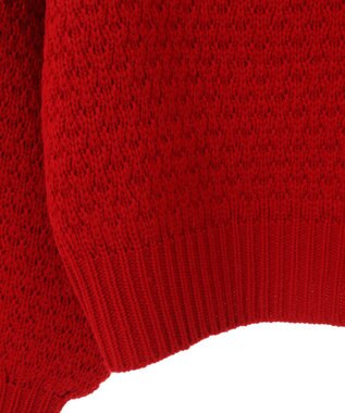 earth music&ecology ポコポコジャガードニットプルオーバー Red