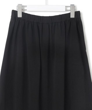 23区 【WEB&一部店舗限定/接触冷感/洗える】ツイストコットンプレーティング スカート ブラック系