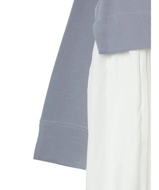 earth music&ecology プリーツヘムドッキングチュニック Blue Gray