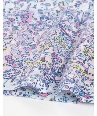 tsumori chisato SLEEP ツモリチサト パジャマ ベア天竺素材(トップス) 綿100%(ボトム) 4分袖 9分丈 レディース UDT113 /ワコール サックス