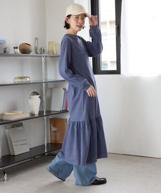 AMERICAN HOLIC ロゴティアードカットワンピース Charcoal Gray