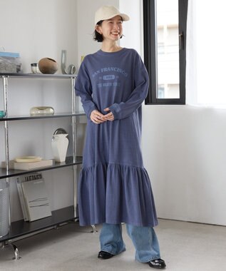 AMERICAN HOLIC ロゴティアードカットワンピース Charcoal Gray