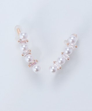 Phoebe 2wayパールブリンクピアス&イヤリング　ローズゴールド