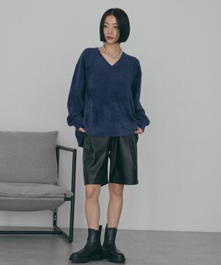 AMERICAN HOLIC Ｖネックフェアリーニットプルオーバー Navy