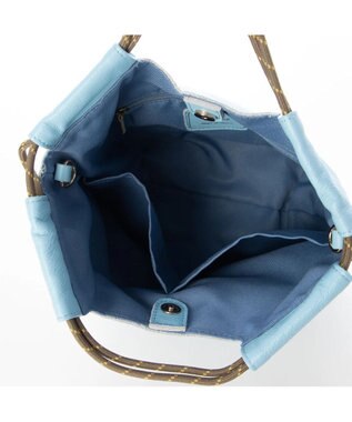 UNBILLION perche 牛革ソフト3wayコードハンドルバッグ サックスブルー