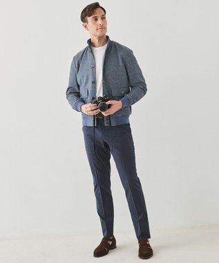 GOTAIRIKU 新作【ストレッチ/洗える/吸水速乾】ノルマンディーリネン A-1ブルゾン サックスブルー系8