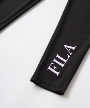 OP／FILA 【FILA】レギンス ブラック×ラベンダー