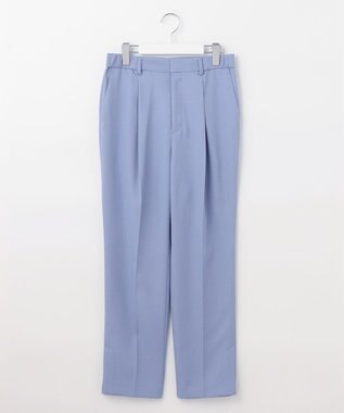 自由区 【接触冷感・速乾・UVケア・撥水・防シワ・XSサイズあり】リネンライクツィルテーパード パンツ ダルブルー系