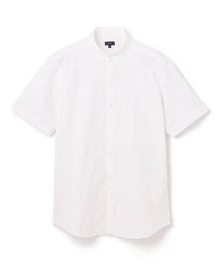 JOSEPH HOMME シガーカッタージャガード　ウイングカラー半袖シャツ ホワイト系