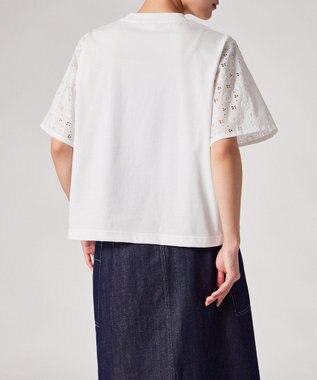 Paul Smith レーススリーブ コンビネーション 半袖カットソー ホワイト