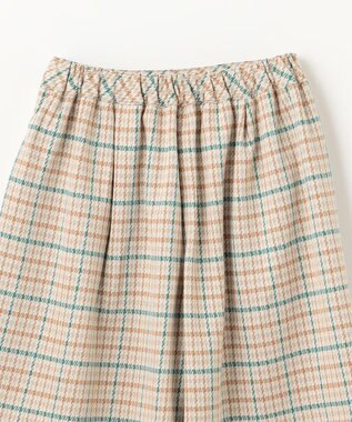 組曲 KIDS 【150-160㎝】チェック キュロット クリーム系