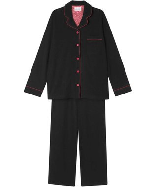 une nana cool 【綿混】コットンパイルパジャマMADEWITHLIBERTYFABRIC ブラック