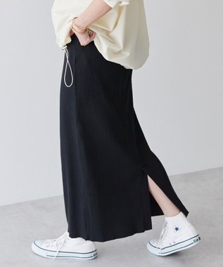 AMERICAN HOLIC 【WEB限定】針抜きテレコタイトスカート Black