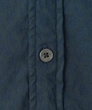 JOSEPH HOMME オーナメントジャガードストレッチ　レギュラーカラーシャツ ピーコックグリーン系