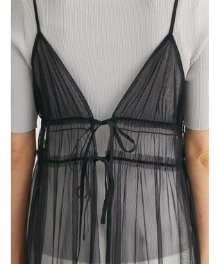 Green Parks ・ＥＬＥＮＣＡＲＥ　ＤＵＥ　２ｗａｙチュールキャミワンピ Black