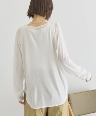 AMERICAN HOLIC ラウンドカットシアープルオーバー Off White