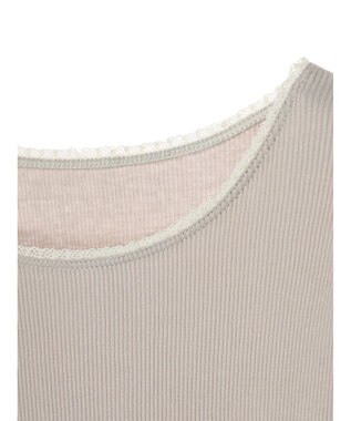 CRAFT STANDARD BOUTIQUE フリルテープリブカットプルオーバー Beige