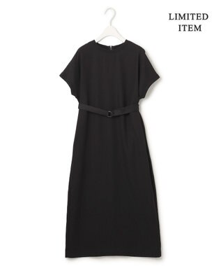 ICB L 【WEB限定・接触冷感・UVケア・速乾・洗える】FluidBackSatin ワンピース ブラック系