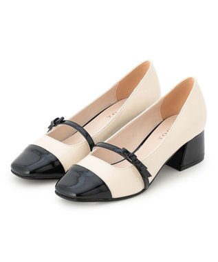 TOCCA RIBBON CROSSING PUMPS メリージェーン パンプス アイボリー系