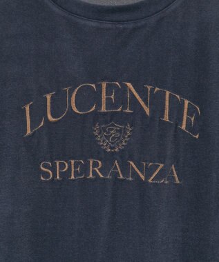 Green Parks ベロアロゴフレンチスリーブチュニック Navy