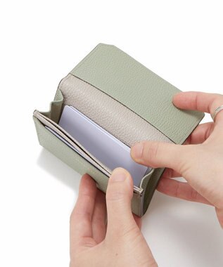 TOPKAPI 【TOPKAPI】バイカラー レザー 名刺入れ LEAN リーン ミントグリーン