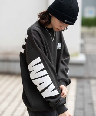 WEGO 【2点SET】アクセ付きストレートラインプルオーバー ブラック中濃色