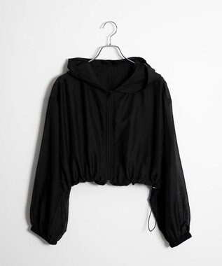 WEGO シアードロストショートパーカー ブラック