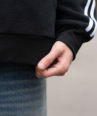 WEGO ラインフリースパーカー ブラック