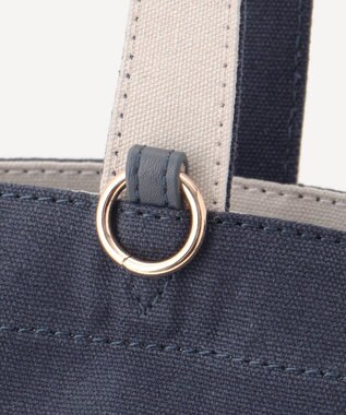 J.PRESS LADIES 【WEB限定カラーあり・セットアイテム・撥水加工・A4サイズ収納可】ポーチ付き PRINTED トート バッグ ネイビー系