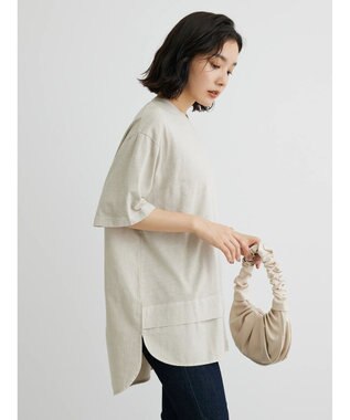 Green Parks ピグメントドッキングチュニック Light Beige