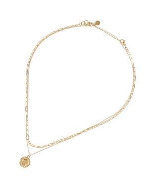 earth music&ecology 【ステンレス】2SETコインネックレス Gold