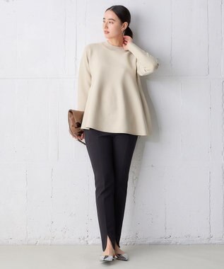 UNFILO 【新色追加】ペプラムニット [NEW]ベージュ