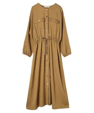 Green Parks ・ＥＬＥＮＣＡＲＥ　ＤＵＥ　イロイロ釦ドロストワンピース Yellow